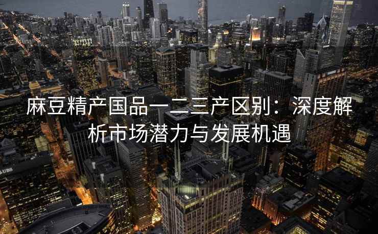 麻豆精产国品一二三产区别：深度解析市场潜力与发展机遇